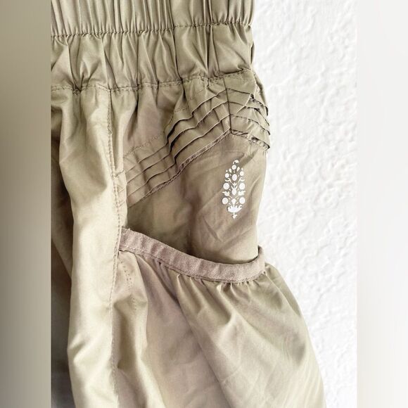 Free People Movement Get Your Flirt On Shorts in Dark Olive small - Picture 7 of 8